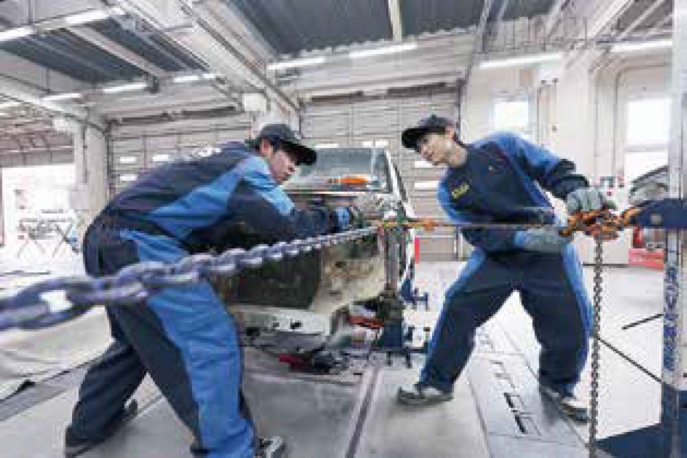 フレーム修正技術の実習